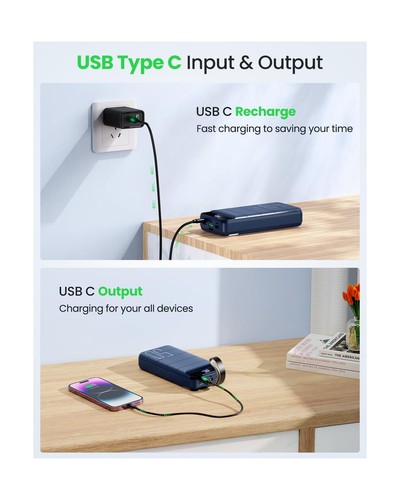 Portable Charger Power Bank 50000mAh Fast Charging 22.5W USB C Batt... Fast Ship - Picture 5 of 7