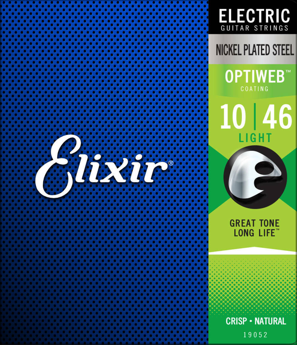 ELIXIR 19052 OPTIWEB NICKEL PLATED STEEL ELECTRIC GUITAR 6-String (LIGHT 10-46)