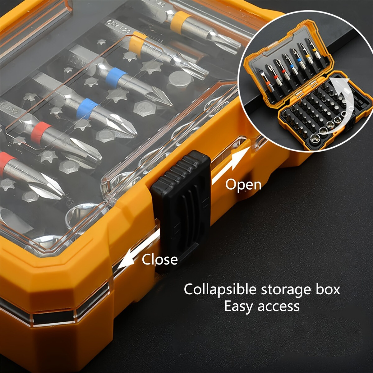 50pcs Multi Size Magnetic Screwdriver Bit Set Chrome Steel For Home Repair Tools