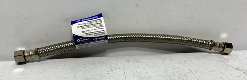 ProFlo PFX146324 Connector 3/8" x 1/2" Compression Braided SS Sink Flexible - Picture 1 of 2