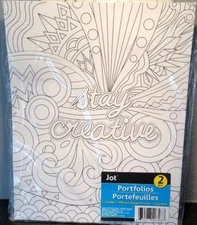 Jot Pocket Portfolios Folders Pack of 2 - Create Your Own - Color Your Own