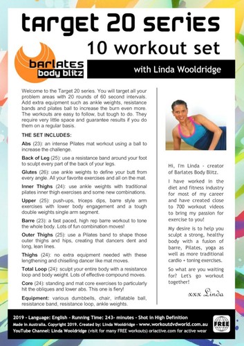 Toning DVD Barlates Body Blitz BODY TARGET 20 SERIES - 10 Workouts - Picture 2 of 2