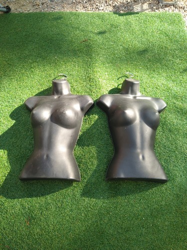 FEMALE MOLDED HANGING SHIRT TOP FORM SET OF 2 FITS MOST WOMEN'S SIZES 5-10 BLACK - Picture 10 of 10