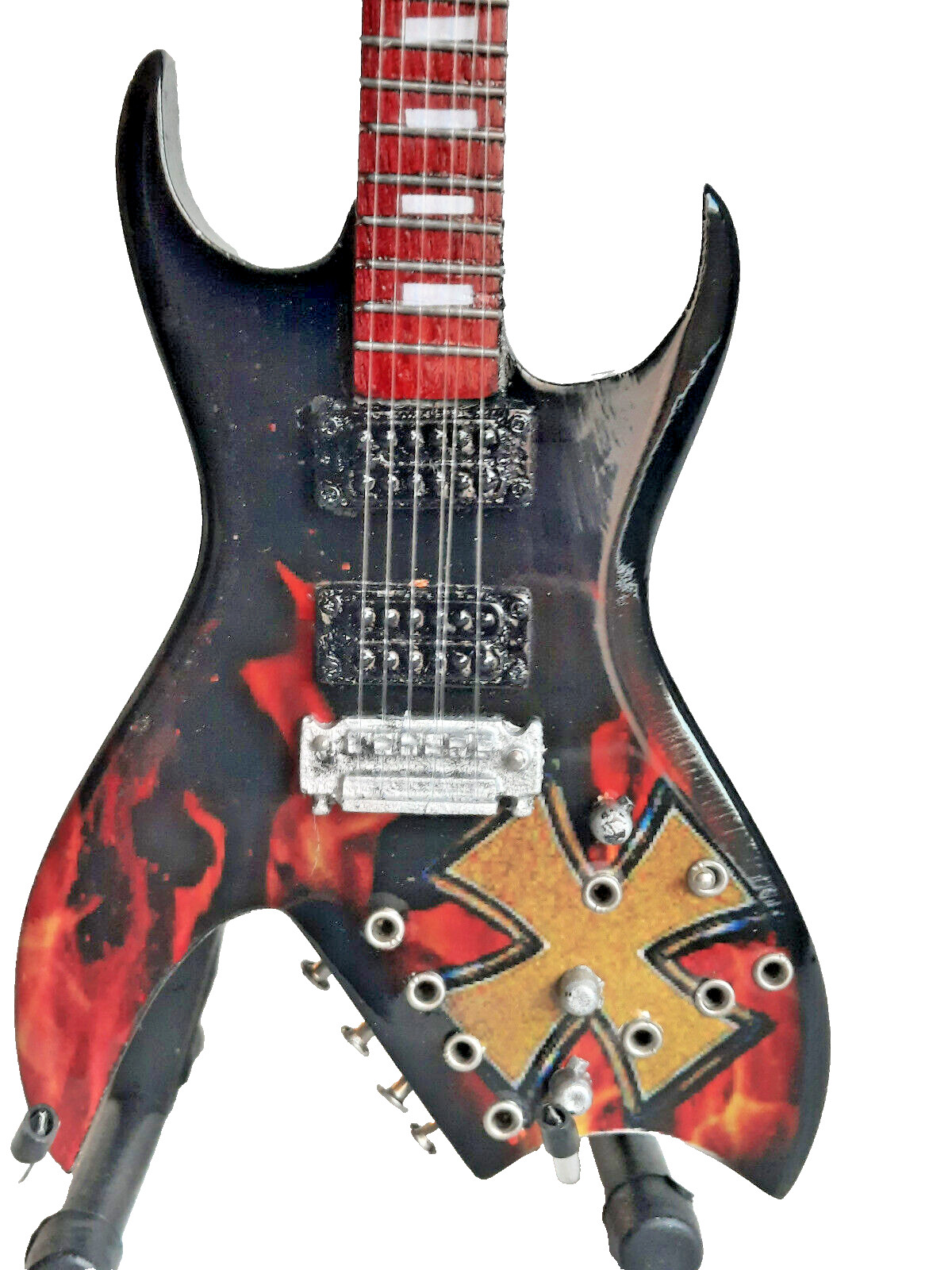 Guitare miniature BC Rich James Hetfield Metallica réplique bois de collection