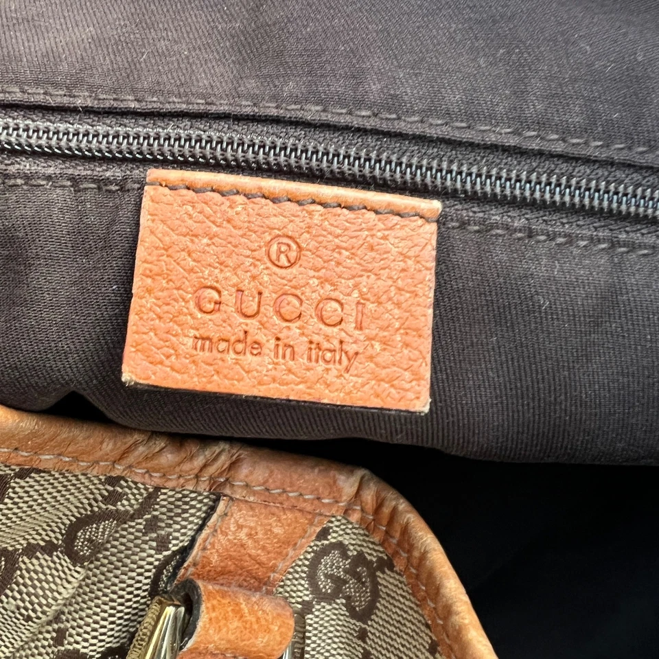Gucci | Auténtico Bolso de Hombro Vintage GG Monograma Lona Cuero Beige Marrón Foto 4 de 4