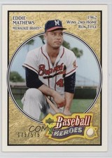 2005 Upper Deck Baseball Heroes 179/575 Eddie Mathews #117 HOF a8a