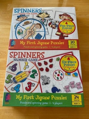 2008 Spinners Character Game & Number Game My First Jigsaw Puzzles Preschool NEW