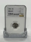 1964NGC MS66 FT SILVER ROOSEVELT DIME FULL TORCH /FULL BAND