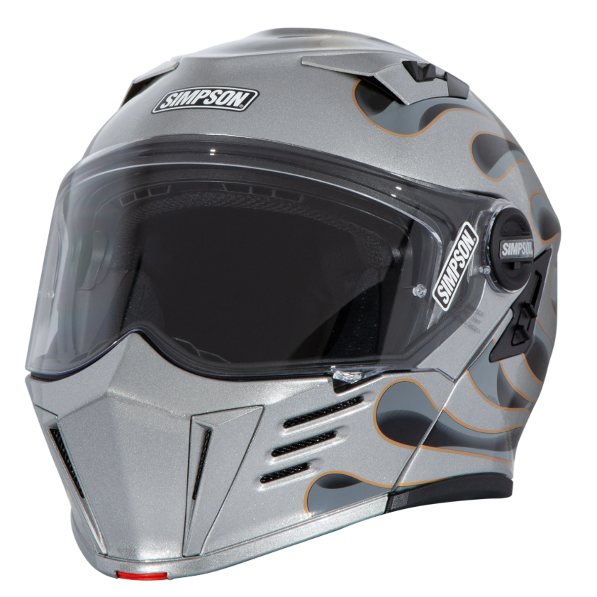 Simpson Motorcycle Mod Bandit Helmet - Wildfire Silver | eBay