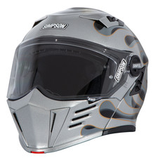 Casco de motocicleta Simpson Mod Bandit - Wildfire plateado