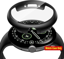 2-Pack Black Shockproof Case with Screen Protector for Google Pixel Watch 4 45mm