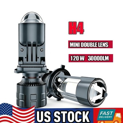 Laser H4/9003 Bi-LED LED Projector Lens Hi-Lo Beam 120W Headlight Bulb Retrofit
