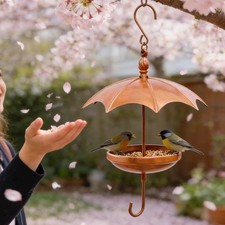 Iron Hanging Platform Feeder Vintage Bird Rest Station  Patio