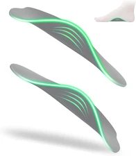 Plantar Fasciitis Relief Arch Support Insert 3/4 Length Shoe Insoles for Women