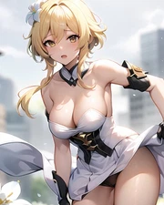 Genshin Impact Lumine full artwork waifu anime print #165