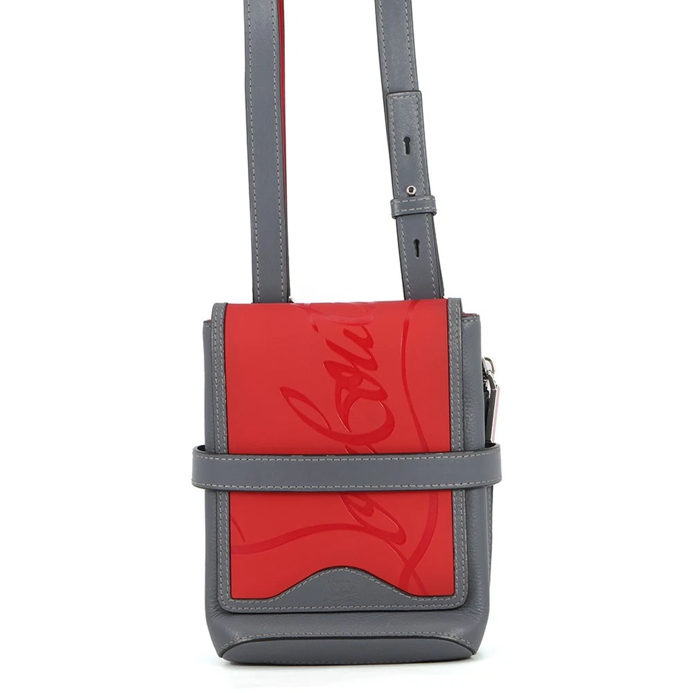 Christian Louboutin — Christian Louboutin Venetian Reporter Cross Body Bag Leather Blue Gray 3205096