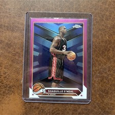 Topps Chrome 2023-24 Shaquille O'Neal Purple Refractor #148 Miami Heat