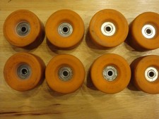 Vintage Vanguard Urethane Rental Roller Skate Wheels  Bearings- Set of 8