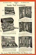 1922 PAPER AD Stanley Tool Company assortment case chest box cabinet plane