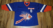 VINTAGE TOMAHAWKS GAME USED HOCKEY / LACROSSE JERSEY SIZE XXL (58) HEAVY MESH