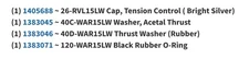 PENN - 26B-RVL15LWSP Spool Tension Control Cap Kit 4PC - Fits Rival RVL 15LW