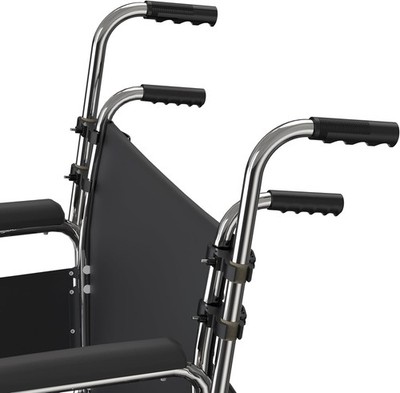 Poignée De Poussée Pliante Et Extensible Pour Chariot / Poussette – 60x20 Cm – Noir