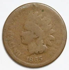 1865 1c Indian Head Cent PLAIN 5 - RAW - Better Date Tough Variety Penny