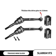 4140 Carbon Steel Front & Rear Driveshafts & Drive Cups TRAXXAS Mini Slash/Rally