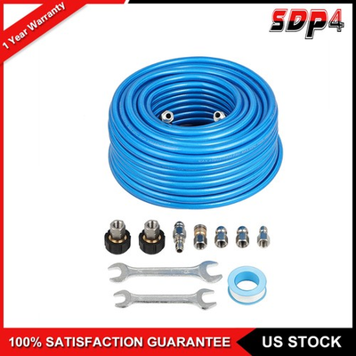 #ad 5800 PSI Pressure Washer Sewer Jet Kit 100ft 1 4quot; Upgraded PU Hose Blue New $56.69