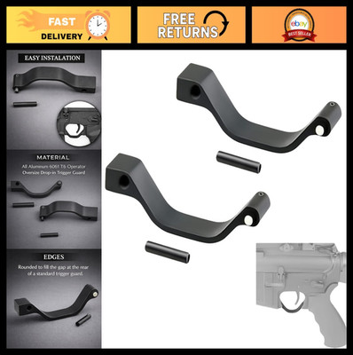 Heavy Duty Aluminum 6061 T6 Oversize Drop-in Trigger Guard - Durable Black Finis