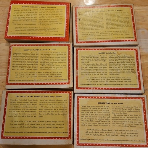 Armed Services Edition (6)Paperback BOOKS WWII Soldier LOT WAR Orig Western 🌵#4 - Picture 9 of 21