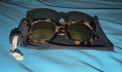 Madewell Tortoiseshell Sunglasses Gold Mirrored Lenses Thick  display picture 2