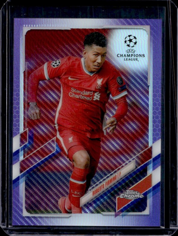 2020-21 Topps Chrome UEFA Roberto Firmino Purple Carbon Fiber #33 Liverpool
