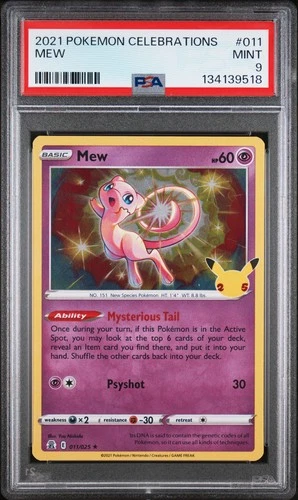 2021 POKEMON CELEBRATIONS #011 MEW PSA 9