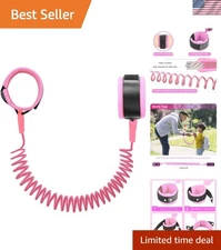 Adjustable 8.2ft Child Safety Wristband - Pink Toddler Leash for Active Kids