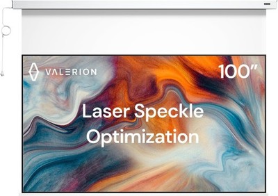 Valerion 100'' PureVision Motorized Screen, 4K/8K UHD, Laser Speckle Reduction