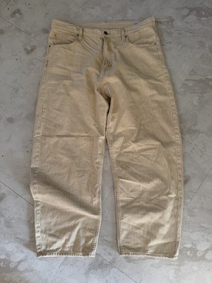 GAP Women s High Rise Beige Striped Barrel Jeans size 33/16