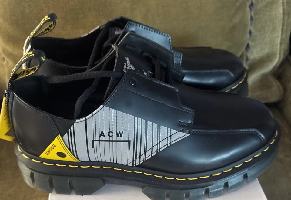 Dr Martens ACW UFO45 NEW US M9 US L10 Black Shiny Leather  Combat Boots NWB - Image 3 of 4