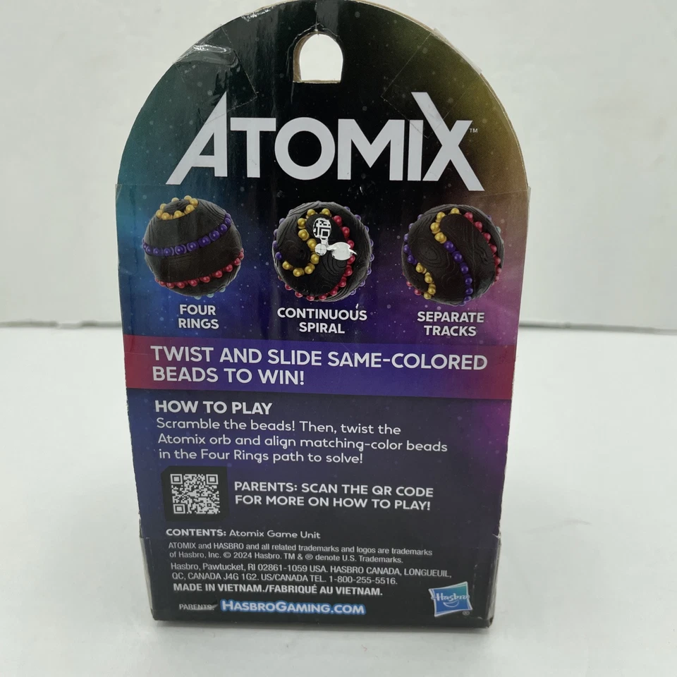 《NEW》Atomix Game, Brainteaser Puzzle Sphere for 1 Player, Fidget Toys Hasbro - Image 3 of 4