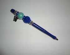 Koala charm blue bling rhinestone beaded bling pen school work home gift NEW