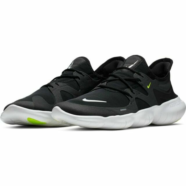 nike free run 5.0 mens black and white