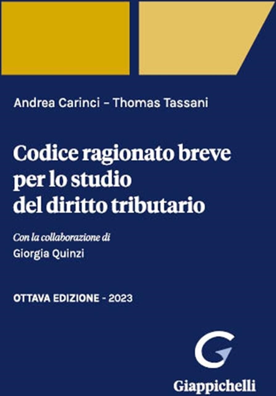 Libri Andrea Carinci / Thomas Tassani - Codice Ragionato Breve Per Lo Studio Del