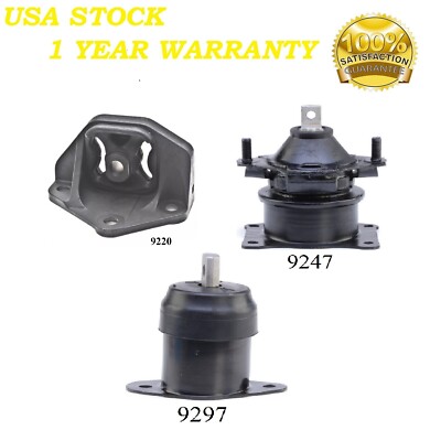 3 PCS MOTOR & TRANS MOUNT FIT 2004-2006 Acura TL 3.2L Automatic Transmission