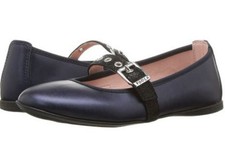 Girls Black Leather School Uniform Mary Jane Formal Shoes Size 1.5 Youth Spain