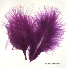 Quality Marabou Feathers PLUM PURPLE Fluffy 3-8" L 7 grams Approx 35 ct