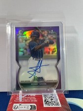 2023 Bowman Chrome Prospect Autographs #CPA-RS Ronny Simon Purple 177/250