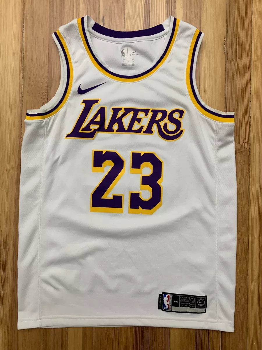 Men's Los Angeles Lakers LeBron James Nike White Swingman Jersey - Classic  Edition