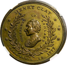 1860  Restrike Henry Clay HC-1844-11 Campaign Medal NGC MS 64  (37-11)