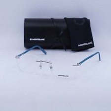 with tags  Montblanc MB0222O 005 SilverBlue 5...