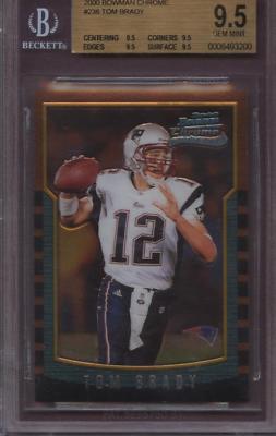 2000 Bowman Chrome 236 Tom Brady BGS 9.5 Gem Mint RC Rookie Card